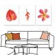 【24mama 掛畫】單聯式 熱帶 花卉 裝飾 植物 手繪風 葉子 花朵 ig風格 無框畫-30x40cm(熱帶植物系列)