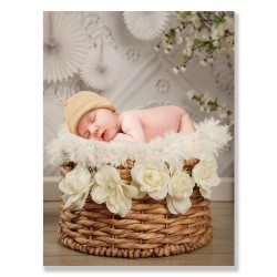 【24mama 掛畫】單聯式 新生兒 寶寶 客製化 禮物 無框畫 30x40cm( 小寶貝)