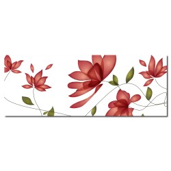 【123點點貼】單聯式 橫幅 家居改造 壁貼 牆貼 小資輕改造 水彩 花卉 意象 浪漫 設計 藝術 輕改造 家居布置-花的曼妙-80x30cm