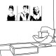 【123點點貼】三聯式 直幅 壁貼 牆貼 小資DIY 家居輕改造 瑪麗蓮夢露 歐美 女星 性感 黑白 咖啡廳 家飾品 -風華年代30x40cm