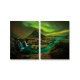 24mama掛畫 二聯式 瀑布 山 湖 美麗景觀 斯堪的納維亞半島 冬天 無框畫 30x40cm-極光冰島