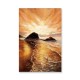 24mama掛畫 單聯式 金色 夕陽 沙灘 現代 印象 無框畫 40x60cm-金色沙灘