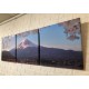 24mama掛畫 三聯式 客製化無框畫 尺寸圖像都可客製 無框畫 50x50cm-富士山倒影