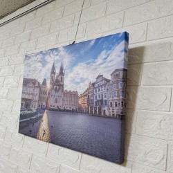 24mama掛畫 單聯式 客製化無框畫 尺寸圖像都可客製 無框畫 60x40cm-捷克布拉格廣場