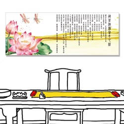 24mama掛畫 單聯式 花卉 水療 芳香 手繪 植物 無框畫 80x30cm-蓮花精油心經