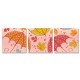 24mama掛畫 三聯式 抽象 多彩 秋天 樹葉 藝術 可愛 無框畫 30x30cm-可愛雨傘