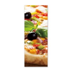 24mama掛畫 單聯式 食物 義大利 醬料 肉 蔬菜 奶酪 烘烤 無框畫 30x80cm-披薩01