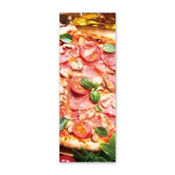 24mama掛畫 單聯式 食物 義大利 醬料 肉 蔬菜 奶酪 烘烤 無框畫 30x80cm-披薩02