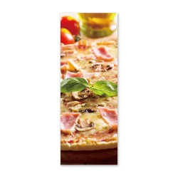 24mama掛畫 單聯式 食物 義大利 醬料 肉 蔬菜 奶酪 烘烤 無框畫 30x80cm-披薩03