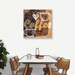 24mama掛畫 單聯式 藝術 插圖 餐廳 裝飾 設計 無框畫 30x30cm-復古咖啡