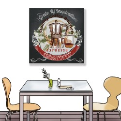 24mama掛畫 單聯式 藝術插圖 復古 咖啡 杯子 繪畫 餐廳 早晨 無框畫 30x30cm-熱奶咖啡