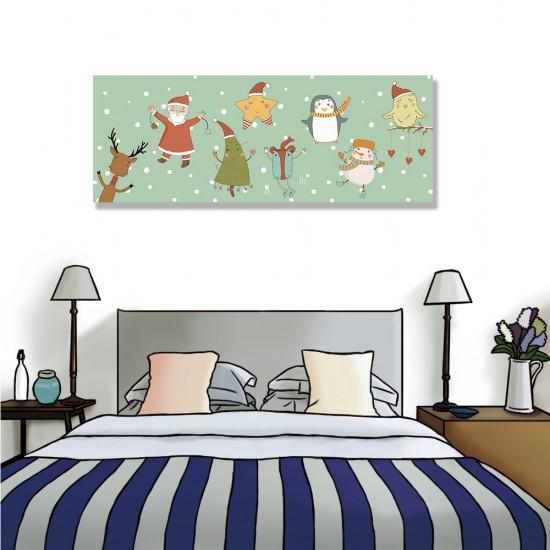 【123點點貼】壁貼 牆貼 居家裝飾 單聯式 80x30cm-聖誕卡通