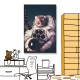 24mama掛畫 單聯式 宇航員 美國 動物 無框畫 40x60cm-貓咪太空人