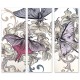 24mama 三聯式 藝術繪畫 昆蟲 優雅元素 華麗 無框畫 30x80cm-花卉蝴蝶