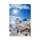 24mama掛畫 單聯式 希臘 教堂 藍色圓頂 無框畫 40x60cm-伊亞鎮01