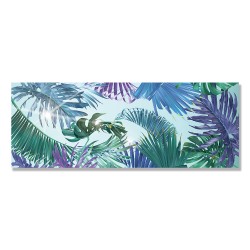 24mama掛畫 單聯式 異國情調 花卉 夏天 夏威夷 藍色 自然 無框畫 80x30cm-時尚熱帶植物02