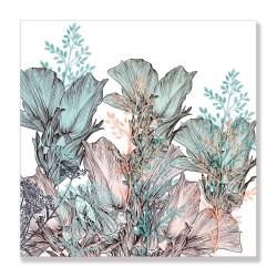 24mama掛畫 單聯式 花卉 藝術插圖 柔和 華麗 優雅 無框畫 30x30cm-美麗月季花