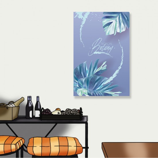 24mama掛畫 單聯式 明亮 異國情調 夏威夷 時尚 植物 無框畫 40x60cm-夏季熱帶葉