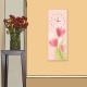 24mama掛畫 單聯式 藝術 裝飾 插圖 優雅 蘭花 華麗 時尚 無框畫 時鐘掛畫 30x80cm-美麗花卉