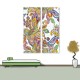 24mama掛畫 二聯式 美麗植物花卉 藝術 豐富多彩 抽象創作 無框畫 30x80cm-禪繞畫花卉01