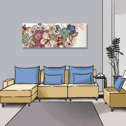 【123點點貼】壁貼 牆貼 居家裝飾 單聯式 80x30cm-華麗花卉