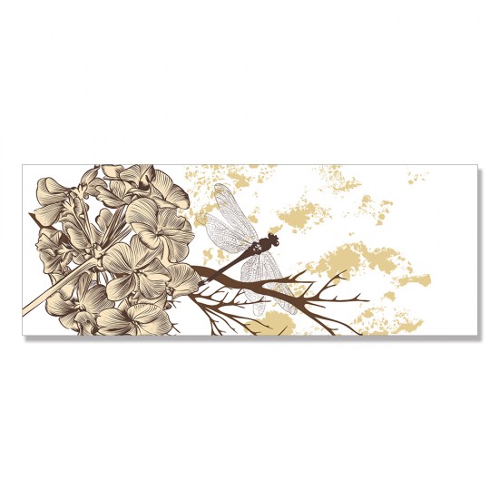 24mama掛畫 單聯式 藝術 動物 蜂鳥 昆蟲 蜻蜓 植物 美麗 無框畫 80x30cm-藝術花卉