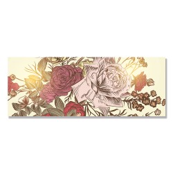 24mama掛畫 單聯式 藝術 裝飾 插圖 時尚 花卉 優雅 昆蟲 蝴蝶 無框畫 80x30cm-華麗玫瑰