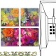 24mama掛畫 多聯式 靜物 手繪印象派 藝術 插圖 植物花卉 春天 無框畫 30x30cm-玫瑰和雛菊