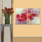 24mama掛畫 二聯式 紅色 柔和 美麗花卉 春天 藝術 無框畫 30x40cm-紅罌粟花
