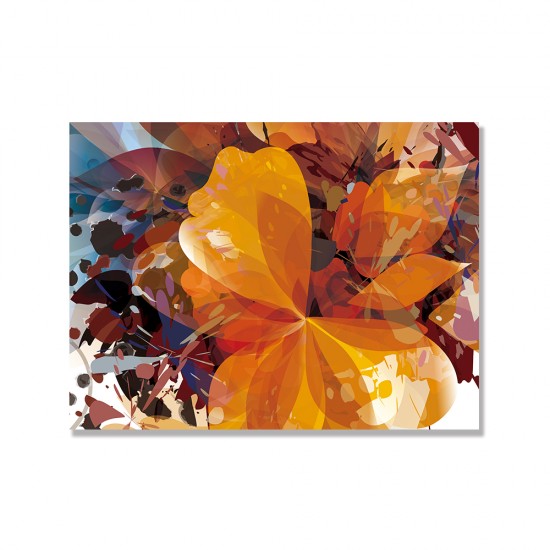 24mama掛畫 單聯式 樹葉 現代 藝術 裝飾 無框畫 40x30cm-抽象花卉