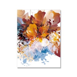 24mama掛畫 單聯式 樹葉 現代 藝術 裝飾 無框畫 30x40cm-抽象花卉