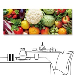 24mama掛畫 單聯式 新鮮 營養 健康 有機食物 無框畫 80x30cm-蔬菜和水果