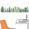 24mama掛畫 二聯式 仙人掌 可愛 藝術插圖 叢林 綠色 無框畫 50x20cm-肉質植物02