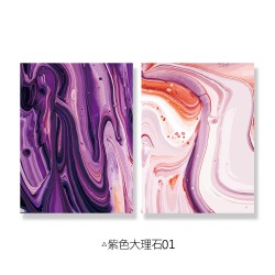 24mama掛畫 二聯式 現代 藝術 時尚 豐富多彩 設計 無框畫 30x40cm-紫色大理石