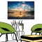24mama掛畫 單聯式 海邊 熱帶夏天 日落 巴厘島 加州夏威夷 沙 天空 旅遊假期 無框畫 60x40cm-太陽衝浪者