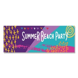 24mama掛畫 單聯式 夏天 色彩 快樂 沙灘派對 假期 藝術 充滿活力 無框畫 80x30/30x80cm-繽紛夏季