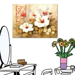掛畫花卉 藝術無框畫 家具掛畫 家居布置 餐廳裝潢 單聯式 橫幅 40x30cm-花朵朵