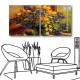 藝術無框畫 掛畫花卉 家居掛畫 家居裝潢 民宿布置 二聯式 方形 30x30cm-黃藍色的美麗