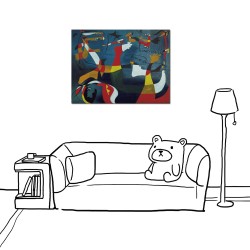 單聯式 橫幅 人物抽象掛畫 無框畫 民宿飯店裝潢 室內佈置 家飾品 圖書館 抽象-夢想埃及-40x30cm
