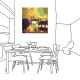 單聯式 方形 小孩房裝飾 無框畫 親子民宿裝潢 幼稚園佈置 家飾品 圖書館 抽象-城市-30x30cm