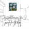 24mama掛畫  單聯式 藝術抽象 花卉 油畫風無框畫 藍色 花朵 30X30cm 琉璃