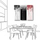 【123點點貼】24mama 無框畫壁貼 咖啡廳 室內裝飾 三聯式 30x80cm-花子
