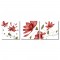 三聯式 方型 水彩 花卉 意象 浪漫 設計 藝術 輕改造 家居布置-花的曼妙30x30cm