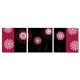 三聯式 方型 印象派 鮮明 花卉 意象 輕改造 家居佈置 -紫黑薰香30x30cm