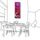 三聯式 方型 無框畫 掛鐘 客廳 民宿 餐廳 飯店 花卉-月圓花開30x30cm