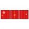 三聯式 方型 紅色 辦公室 設計感 普普風 無框畫 掛鐘 客廳 民宿 餐廳 飯店-深藏不漏30x30cm