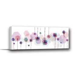 單聯式 橫幅 紫色 白色 水彩 少女 辦公室 設計感 壁鐘 鑽石布 掛畫 家飾品 輕改造 民宿-紫色薰香80x30cm