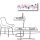 單聯式 橫幅 紫色 白色 水彩 少女 辦公室 設計感 壁鐘 鑽石布 掛畫 家飾品 輕改造 民宿-紫色薰香80x30cm