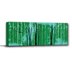 單聯式 橫幅 樹木 綠色 小孩房 掛鐘 掛畫 家飾品 輕改造 民宿-樹木的吸引力80x30cm