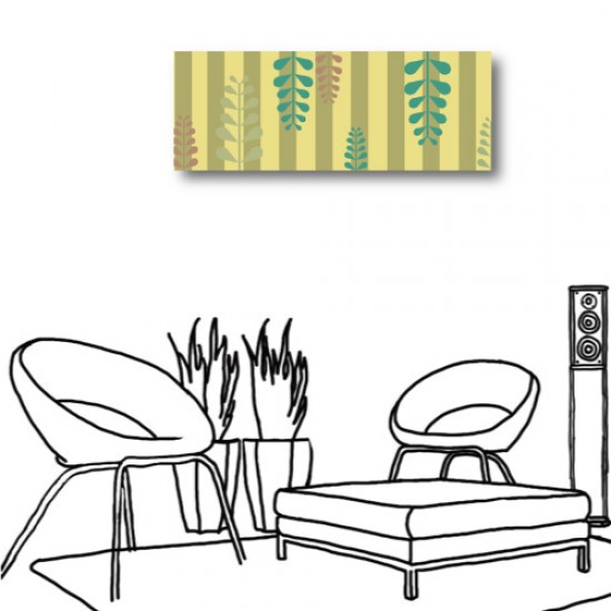 單聯式 橫幅 植物 童趣 小孩房 書房 圖書館 掛畫 家飾品 輕改造 民宿-蕨類植物80x30cm